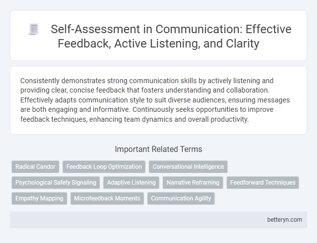 Self-Assessment in Communication: Effective Feedback, Active Listening, and Clarity