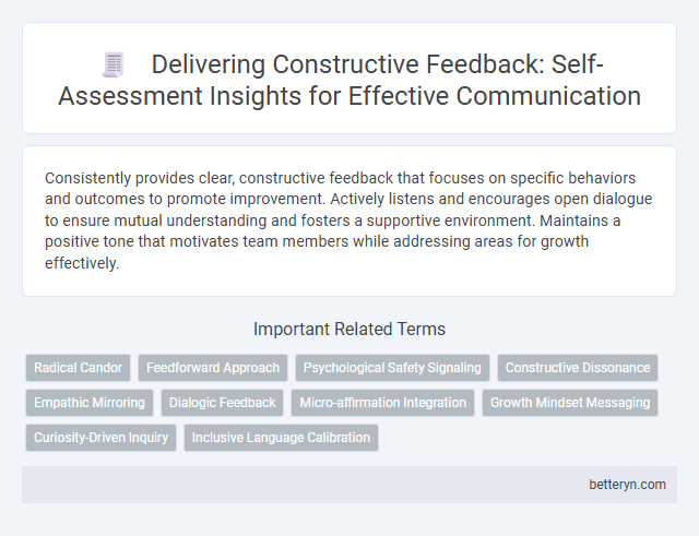 Delivering Constructive Feedback: Self-Assessment Insights for Effective Communication