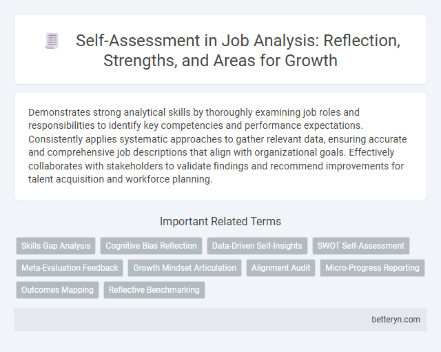 Self-Assessment in Job Analysis: Reflection, Strengths, and Areas for Growth