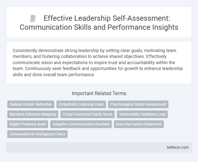 Effective Leadership Self-Assessment: Communication Skills and Performance Insights