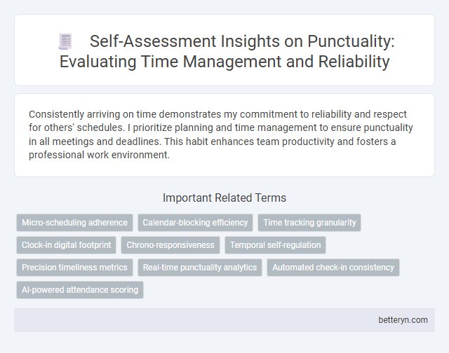Self-Assessment Insights on Punctuality: Evaluating Time Management and Reliability