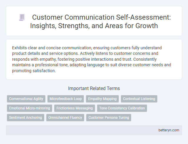 Customer Communication Self-Assessment: Insights, Strengths, and Areas for Growth