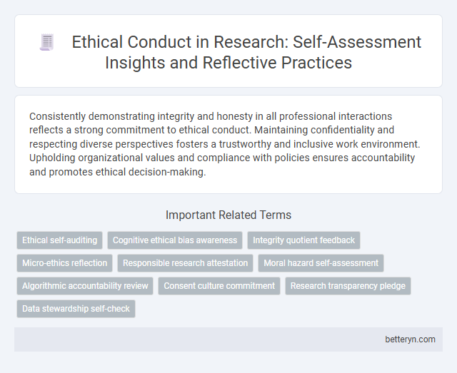 Ethical Conduct in Research: Self-Assessment Insights and Reflective Practices