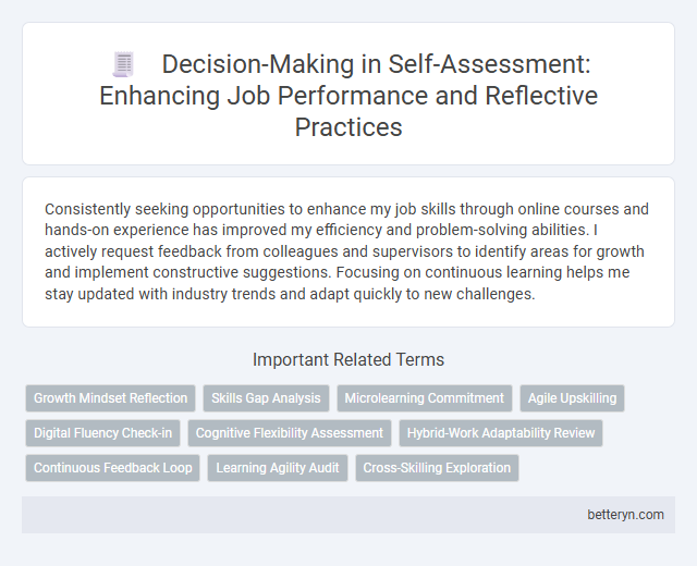 Decision-Making in Self-Assessment: Enhancing Job Performance and Reflective Practices