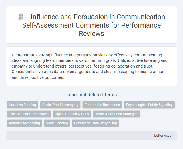 Influence and Persuasion in Communication: Self-Assessment Comments for Performance Reviews