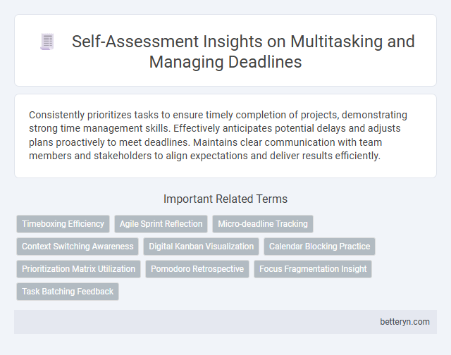Self-Assessment Insights on Multitasking and Managing Deadlines