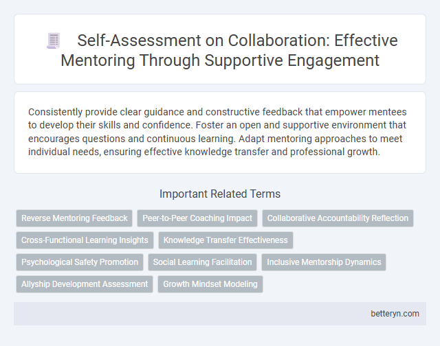 Self-Assessment on Collaboration: Effective Mentoring Through Supportive Engagement