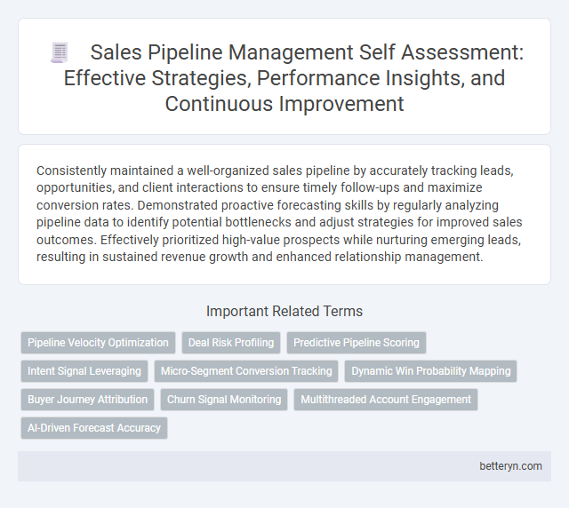 Sales Pipeline Management Self Assessment: Effective Strategies, Performance Insights, and Continuous Improvement