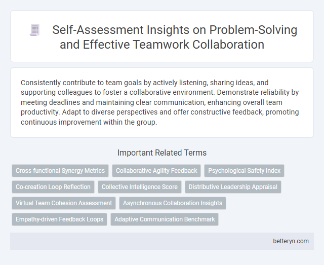 Self-Assessment Insights on Problem-Solving and Effective Teamwork Collaboration