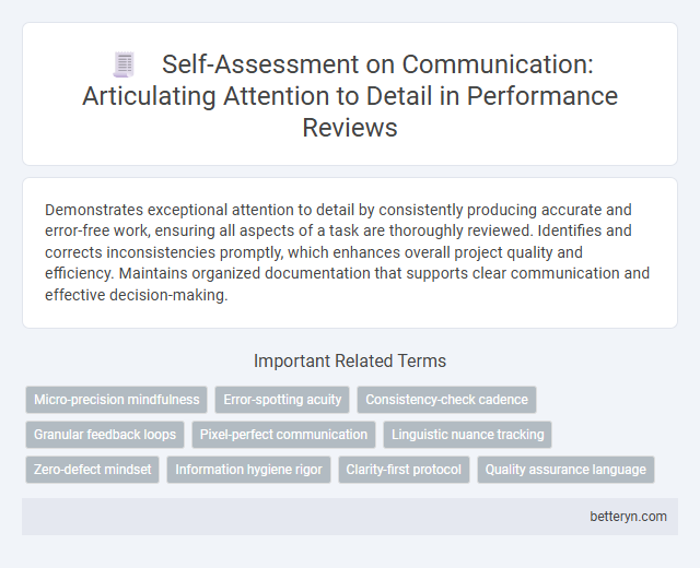 Self-Assessment on Communication: Articulating Attention to Detail in Performance Reviews