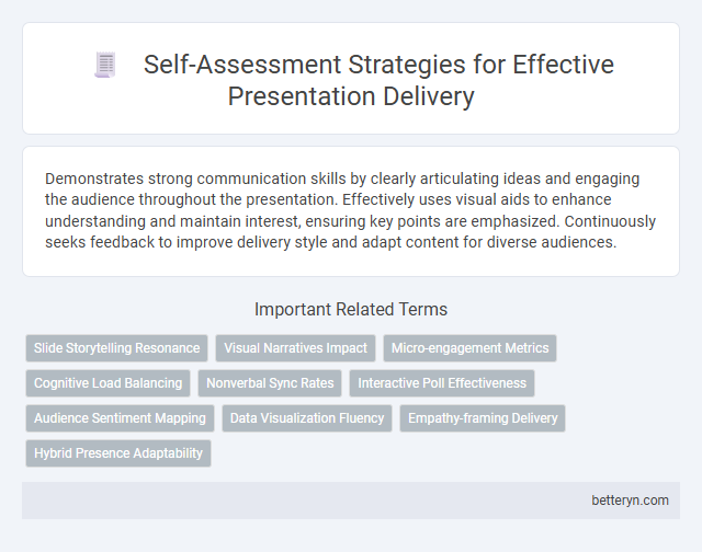 Self-Assessment Strategies for Effective Presentation Delivery
