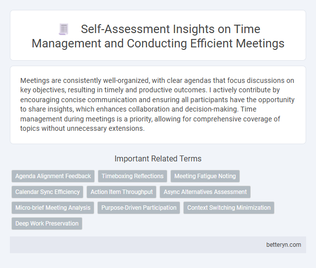 Self-Assessment Insights on Time Management and Conducting Efficient Meetings