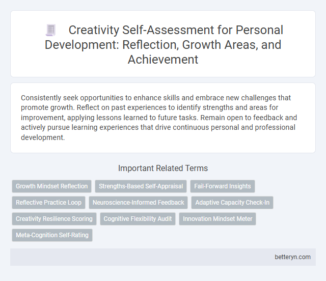 Creativity Self-Assessment for Personal Development: Reflection, Growth Areas, and Achievement