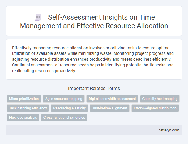 Self-Assessment Insights on Time Management and Effective Resource Allocation