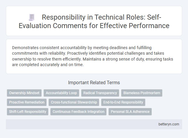Responsibility in Technical Roles: Self-Evaluation Comments for Effective Performance