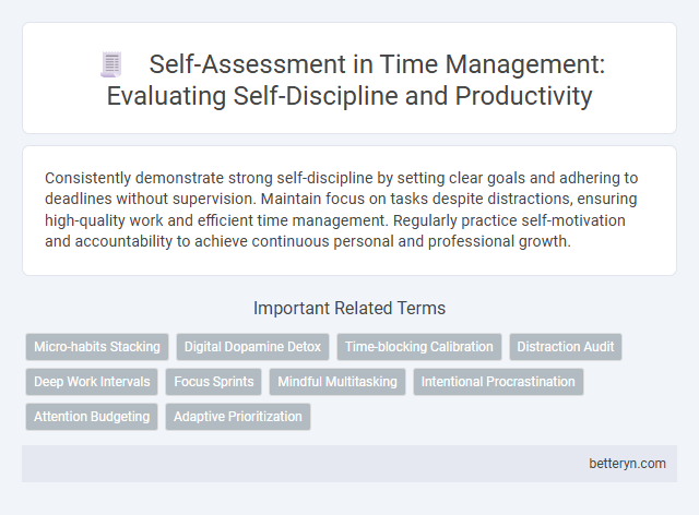 Self-Assessment in Time Management: Evaluating Self-Discipline and Productivity