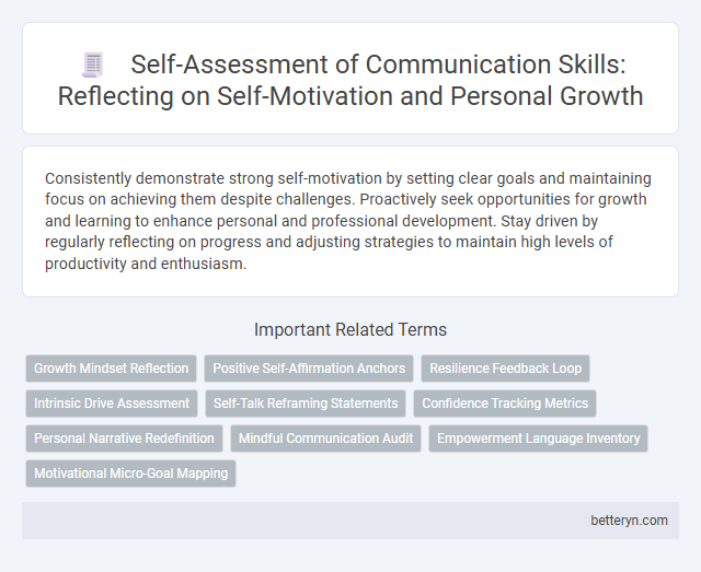 Self-Assessment of Communication Skills: Reflecting on Self-Motivation and Personal Growth
