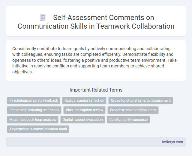 Self-Assessment Comments on Communication Skills in Teamwork Collaboration