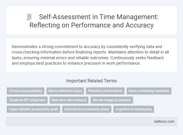 Self-Assessment in Time Management: Reflecting on Performance and Accuracy