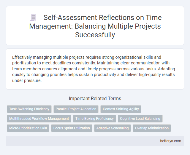 Self-Assessment Reflections on Time Management: Balancing Multiple Projects Successfully