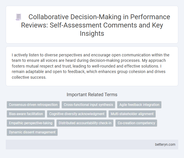 Collaborative Decision-Making in Performance Reviews: Self-Assessment Comments and Key Insights