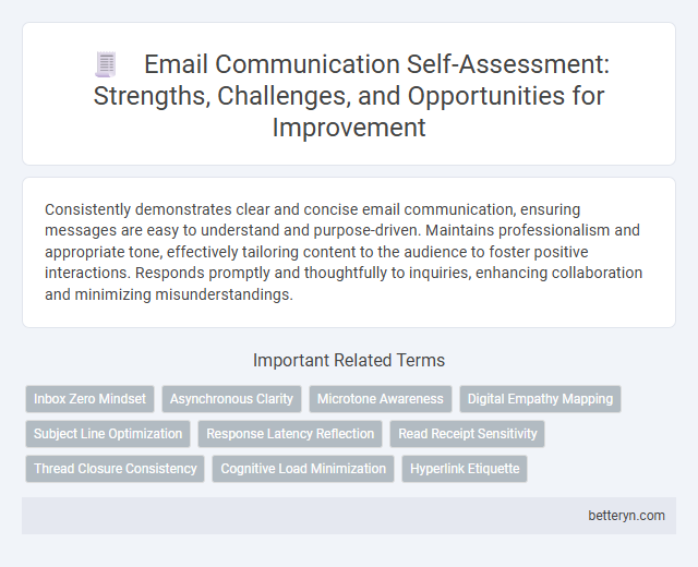 Email Communication Self-Assessment: Strengths, Challenges, and Opportunities for Improvement