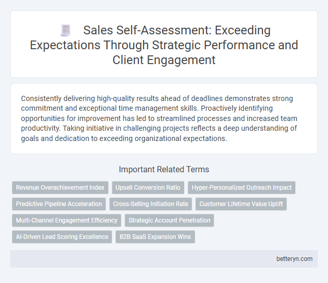 Sales Self-Assessment: Exceeding Expectations Through Strategic Performance and Client Engagement
