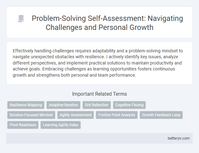 Problem-Solving Self-Assessment: Navigating Challenges and Personal Growth