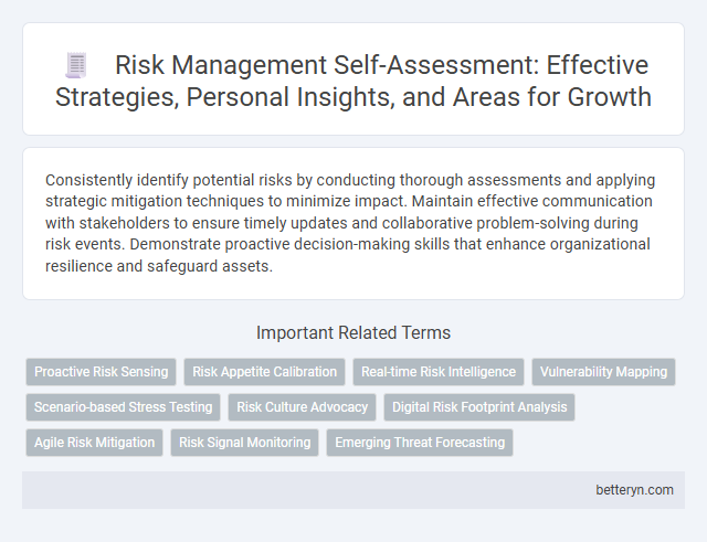 Risk Management Self-Assessment: Effective Strategies, Personal Insights, and Areas for Growth