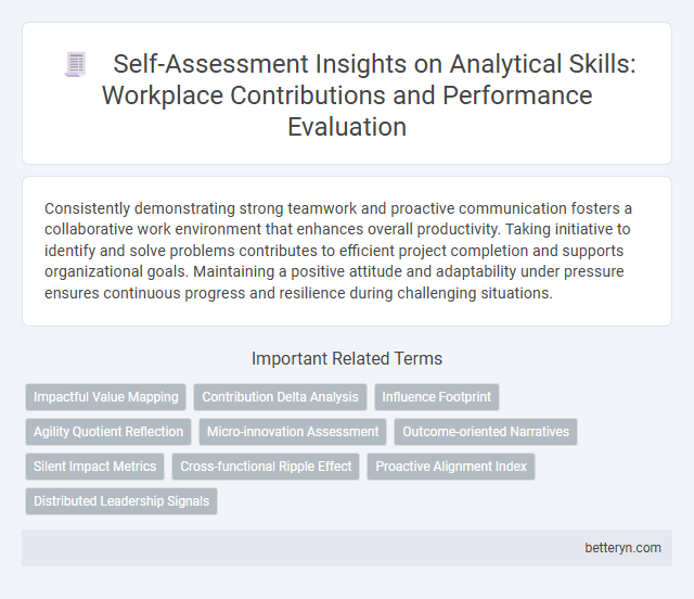 Self-Assessment Insights on Analytical Skills: Workplace Contributions and Performance Evaluation