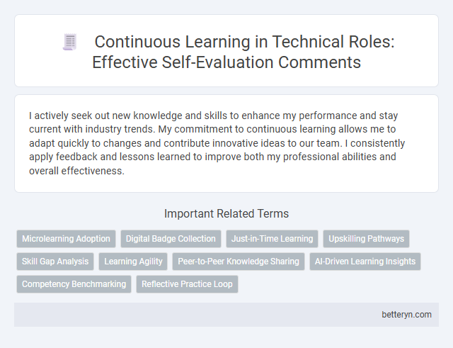 Continuous Learning in Technical Roles: Effective Self-Evaluation Comments