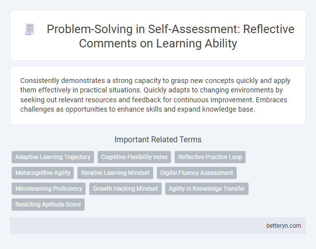 Problem-Solving in Self-Assessment: Reflective Comments on Learning Ability