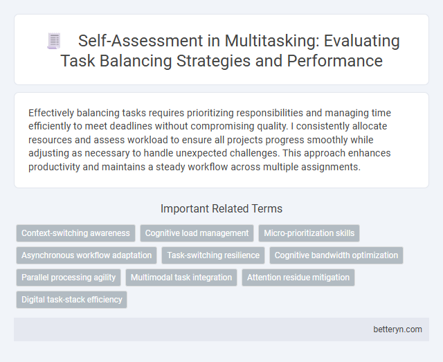 Self-Assessment in Multitasking: Evaluating Task Balancing Strategies and Performance