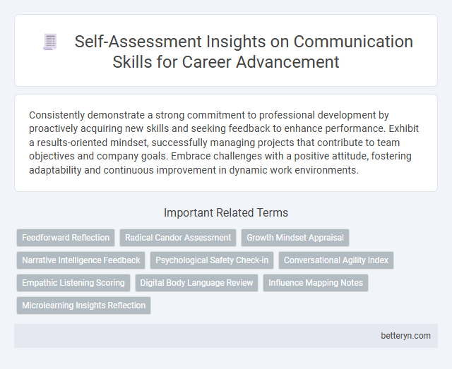 Self-Assessment Insights on Communication Skills for Career Advancement