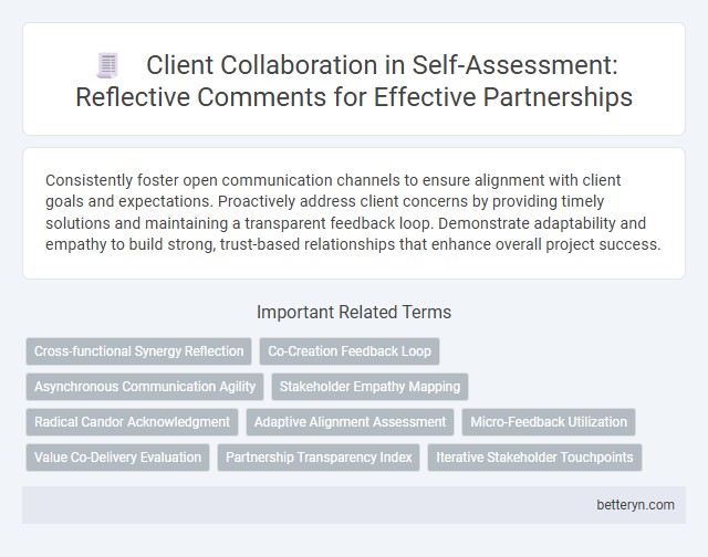 Client Collaboration in Self-Assessment: Reflective Comments for Effective Partnerships