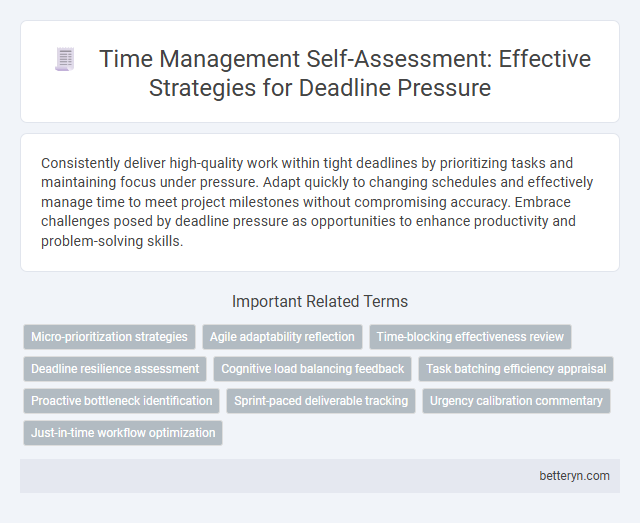 Time Management Self-Assessment: Effective Strategies for Deadline Pressure