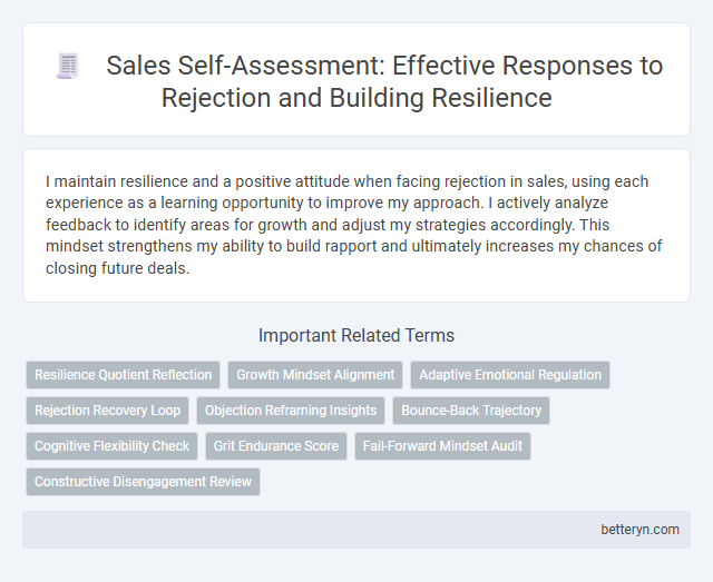 Sales Self-Assessment: Effective Responses to Rejection and Building Resilience