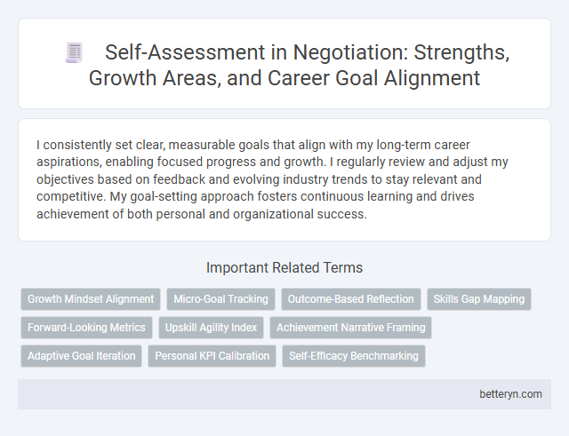 Self-Assessment in Negotiation: Strengths, Growth Areas, and Career Goal Alignment
