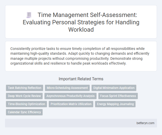 Time Management Self-Assessment: Evaluating Personal Strategies for Handling Workload