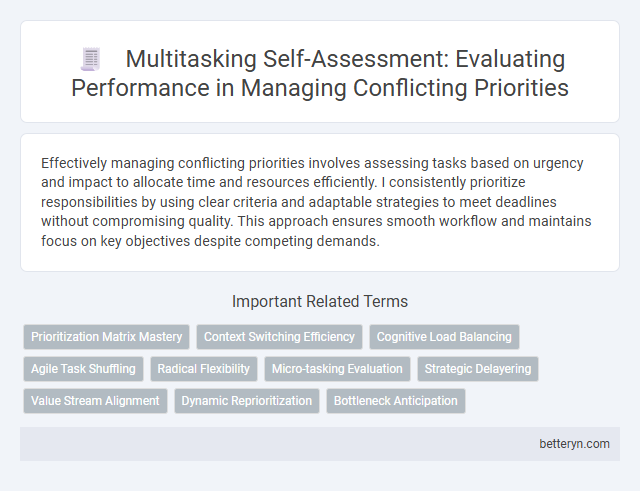Multitasking Self-Assessment: Evaluating Performance in Managing Conflicting Priorities