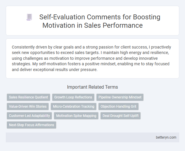 Self-Evaluation Comments for Boosting Motivation in Sales Performance