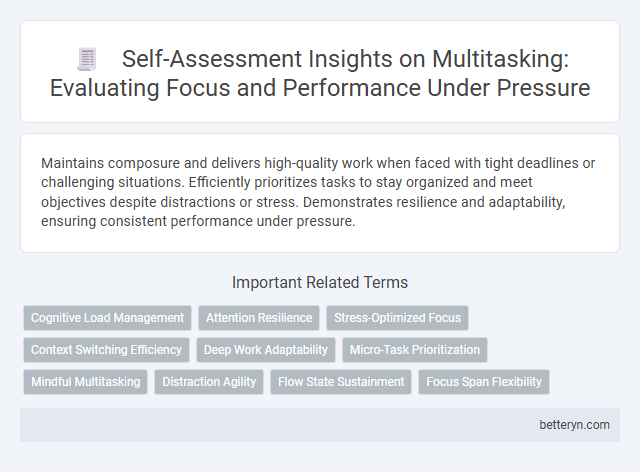 Self-Assessment Insights on Multitasking: Evaluating Focus and Performance Under Pressure