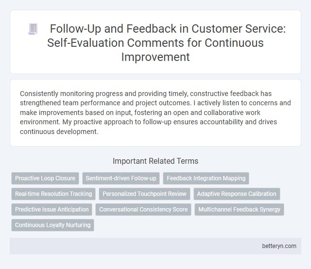 Follow-Up and Feedback in Customer Service: Self-Evaluation Comments for Continuous Improvement