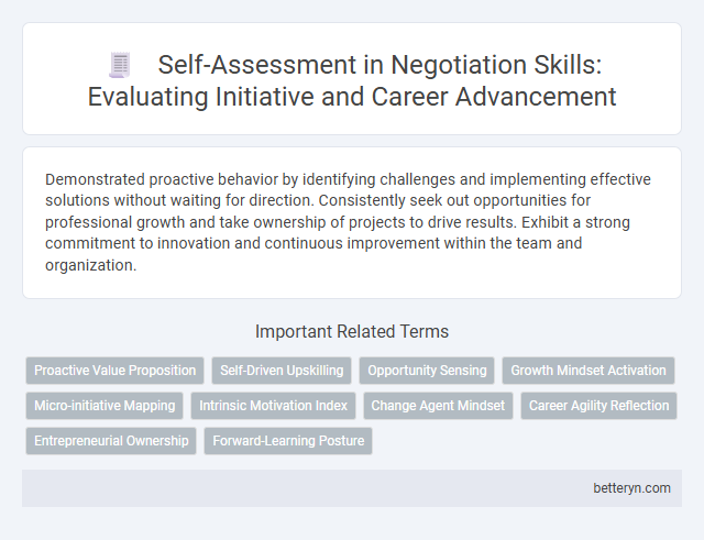 Self-Assessment in Negotiation Skills: Evaluating Initiative and Career Advancement