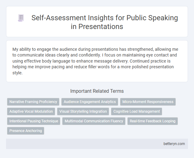 Self-Assessment Insights for Public Speaking in Presentations