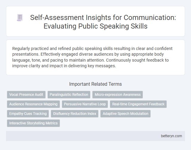 Self-Assessment Insights for Communication: Evaluating Public Speaking Skills