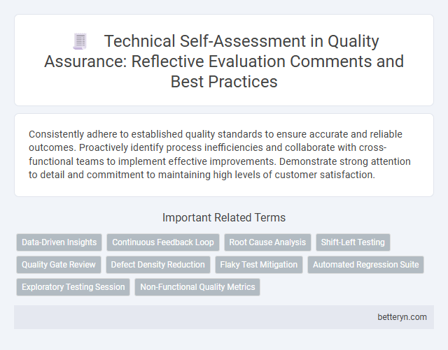 Technical Self-Assessment in Quality Assurance: Reflective Evaluation Comments and Best Practices